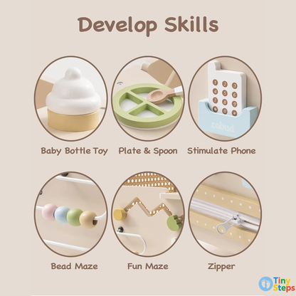 TinySteps™ Boho-Chic Activity Pram & Walker (8-in-1)