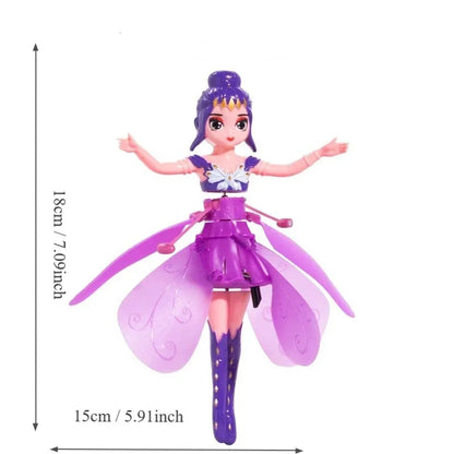 LED Flying Princess Toy – Gesture Control Helicopter Doll