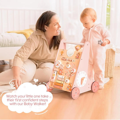 Tiny Steps™ 8-in-1 Montessori Adventure Walker (Wooden & Non-Toxic)