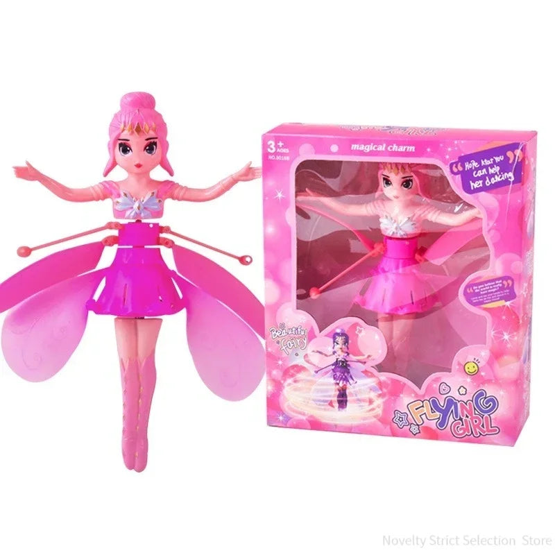 LED Flying Princess Toy – Gesture Control Helicopter Doll
