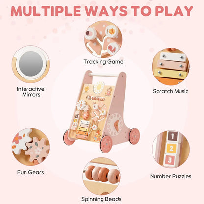Tiny Steps™ 8-in-1 Montessori Adventure Walker (Wooden & Non-Toxic)