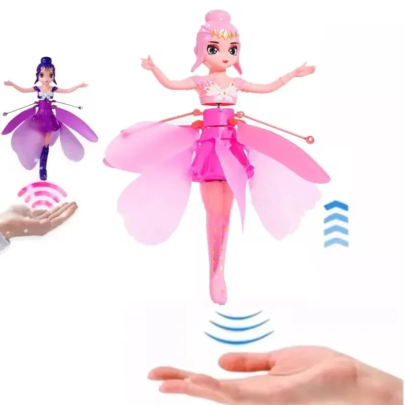 LED Flying Princess Toy – Gesture Control Helicopter Doll