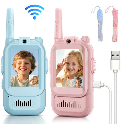 Video Walkie Talkies for Kids – 2PCS Rechargeable Communication Toy