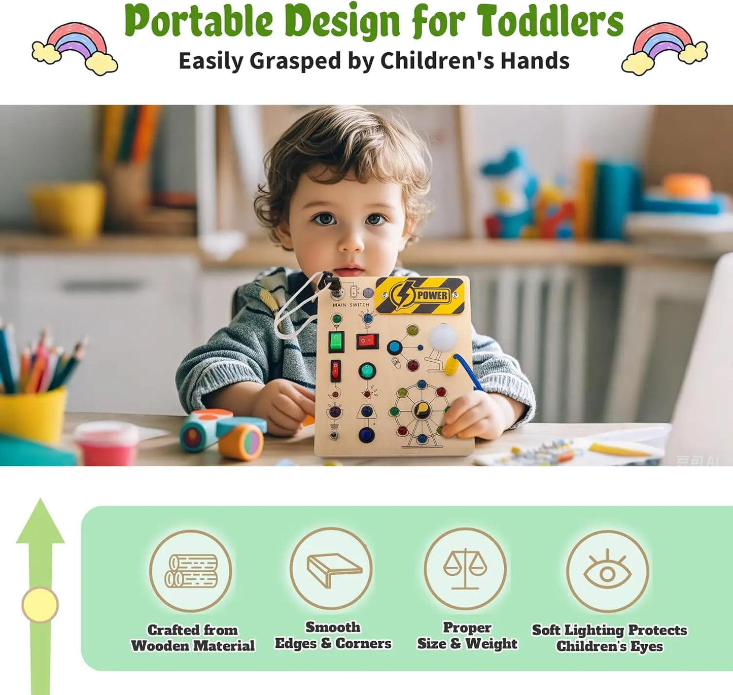 The Tiny Tech Station – Montessori LED Busy Board