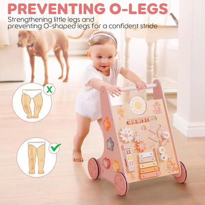 Tiny Steps™ 8-in-1 Montessori Adventure Walker (Wooden & Non-Toxic)
