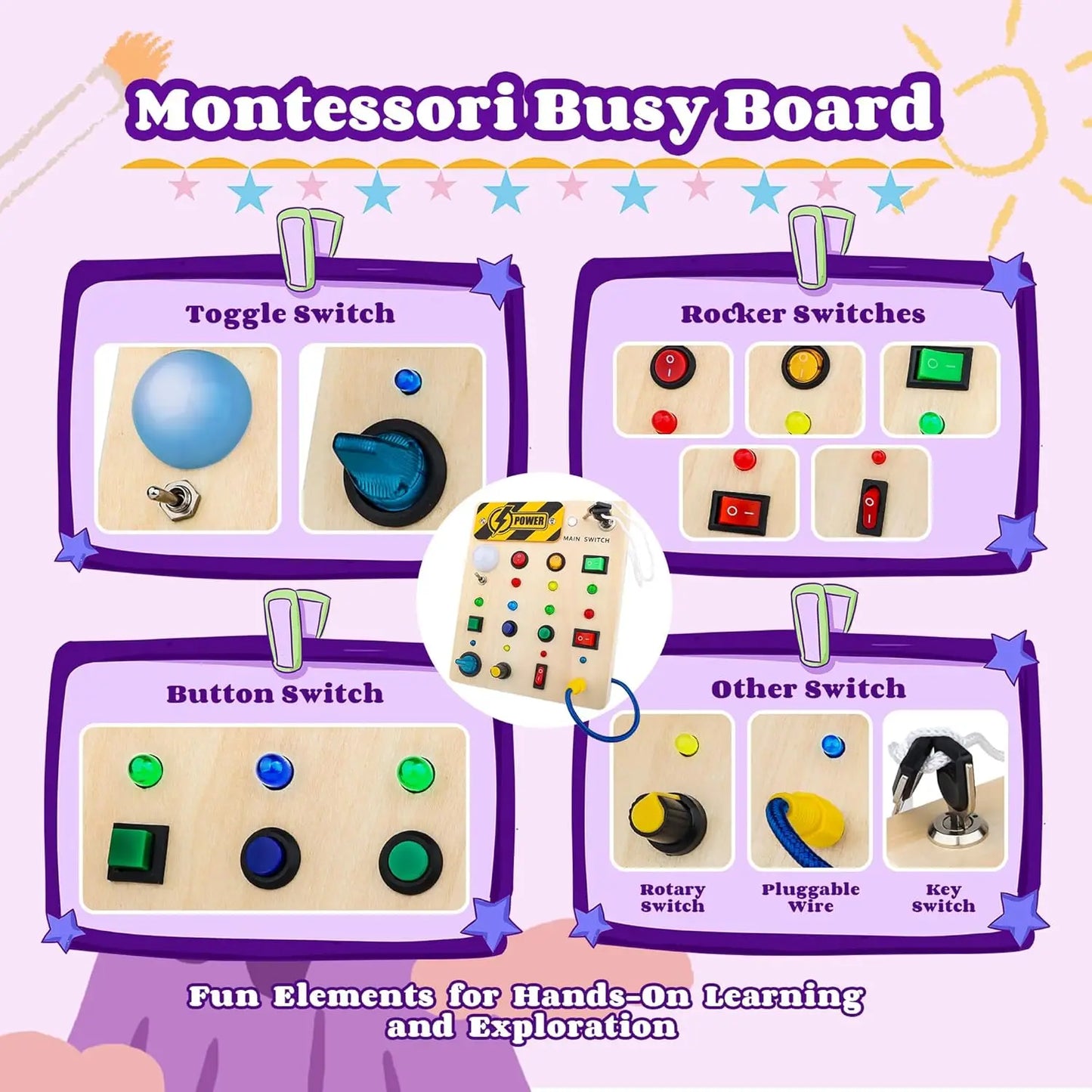 The Tiny Tech Station – Montessori LED Busy Board